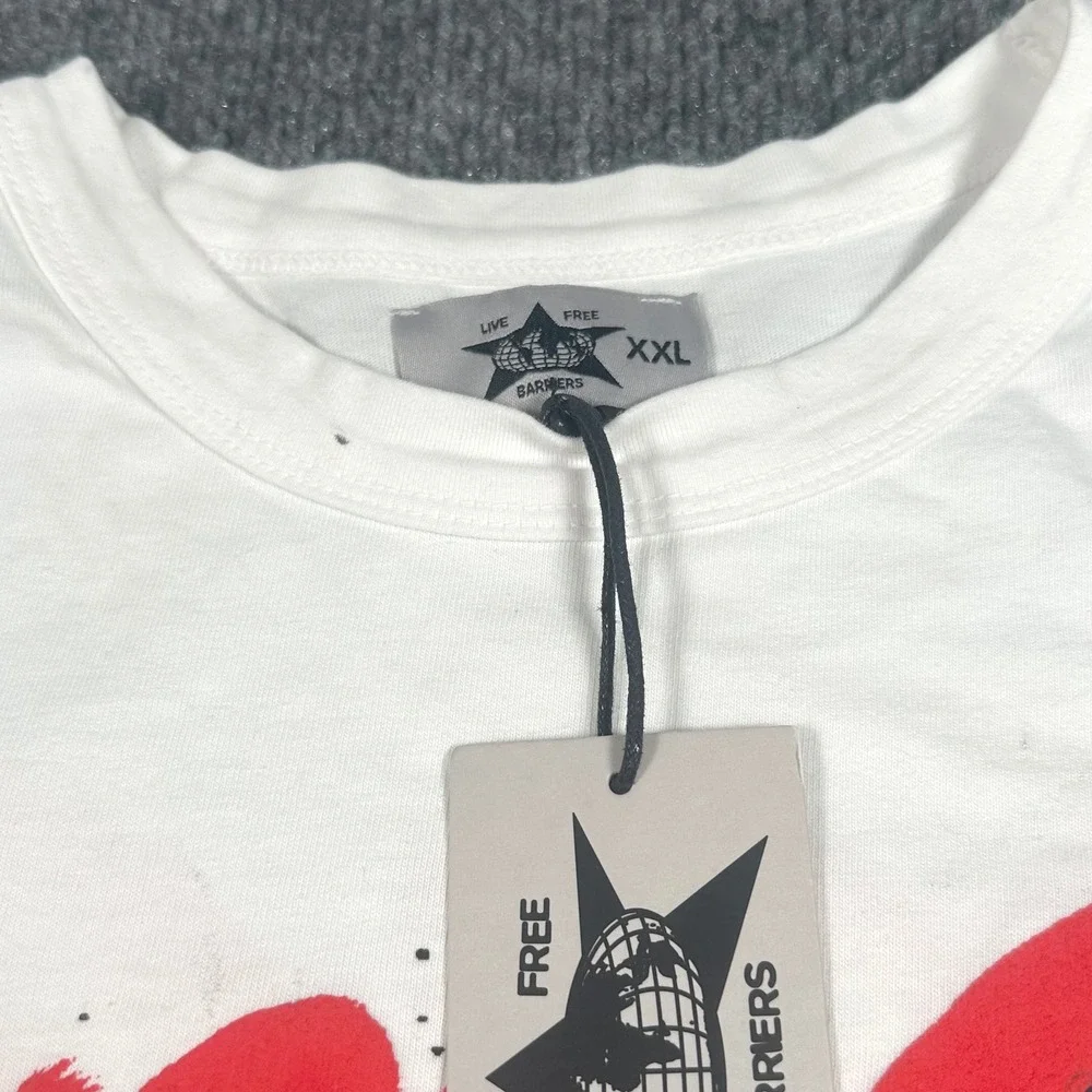 BARRIERS X 2PAC SHAKUR‎ White T Shirt Size XXL